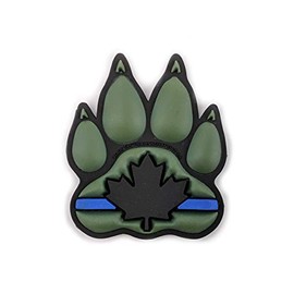 PVC Morale Patch - Canadian K9 - ODG Thin Blue Line 2"x2.5" - Supporting Law Enforcement
