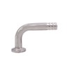 DERNORD Sanitary Hose Barb Pipe Fitting 0.75" Tri Clamp (25MM