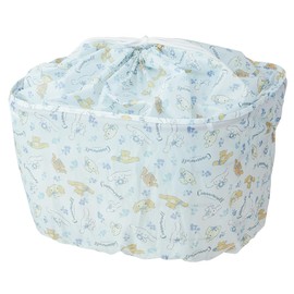 Skater BBCV1-A Sanrio Bicycle Front Basket Drawstring Cover, Cinnamoroll, Flower Wreath