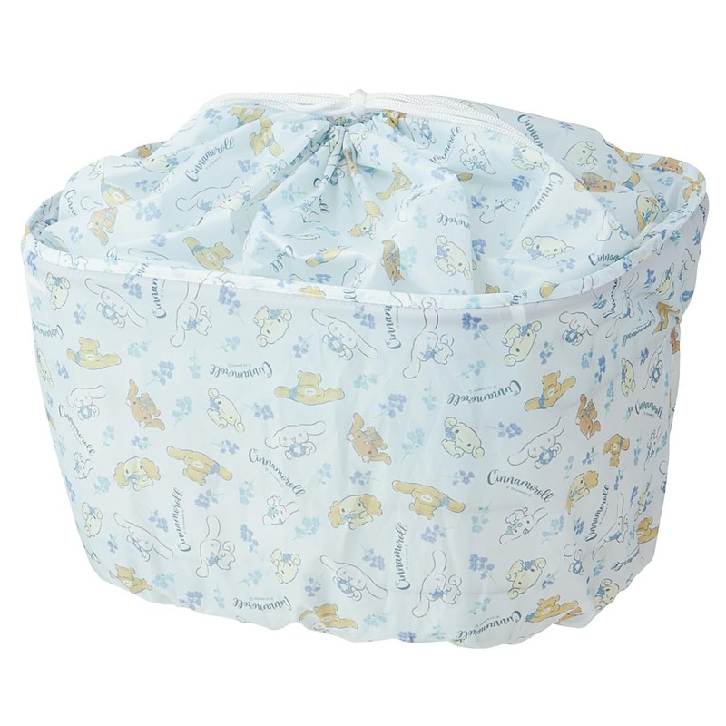 Skater BBCV1-A Sanrio Bicycle Front Basket Drawstring Cover, Cinnamoroll, Flower
