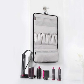Bolsa de almacenamiento para secador de pelo, bolsa plegable con gancho para rizar, bolsa organizadora de viaje, bolsa de nailon impermeable para Styler