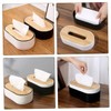 Ipetboom 2pcs Elegant Bamboo Tissue Box Retro Napkin Container for