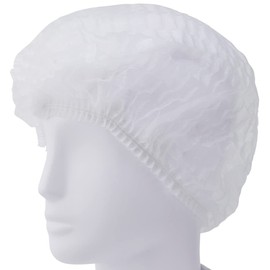 Utsunomiya Production GC0121-WB Singer Gathered Cap, MP, White, Pack of 100