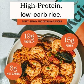 Kaizen Low Carb Keto Spanish Rice -High Protein (20g), Keto Friendly, Gluten-Free, Plant-Based, Made with High Fiber Lupin Flour - 8 ounces (Pack of 3)