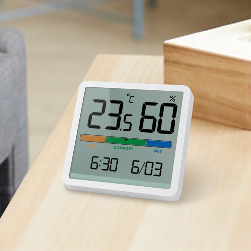 Temperature Humidity Monitor 3 in 1 Temp Tester Digital Display
