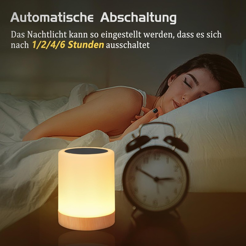 Bonsery 2 Pack LED Bedside Lamp Touch Dimmable