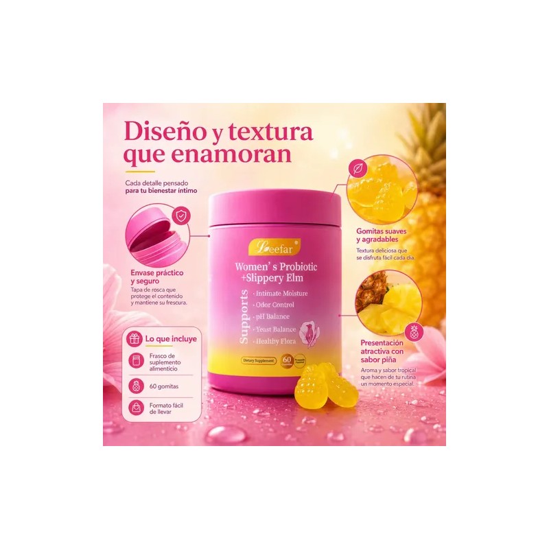 Probiótico Femenino Gomitas Womens Probiotic Gummies, 60 ct