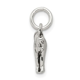 Auriga Fine Jewelry 925 Sterling Silver Antiqued Donkey Charm Pendant (L-0.51 Inch, W- 0.47 Inch)