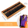 Happy Will Vintage Chinese Wooden Abacus Soroban Arithmetic Calculating Tool