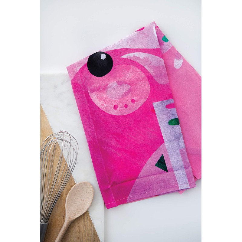 Maxwell & Williams Pete Cromer Bird Tea Towel, Galah Print,