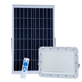 300W LED Solar Flood Lights,24000Lumens Street Flood Light Outdoor IP67 Waterproof with Remote Control Security Lighting for Yard, Garden, Gutter, Swimming Pool, Pathway, Basketball Court, Arena