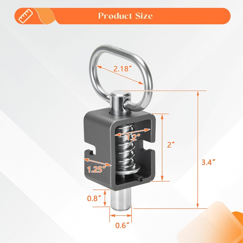 KOVOSCH 4 Pack Trailer Gate Latch, Heavy-Duty Weld-On 5/8" Spring