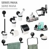 WENKO Static-Loc Plus Pavia Wall Hooks, Black, Set of 2