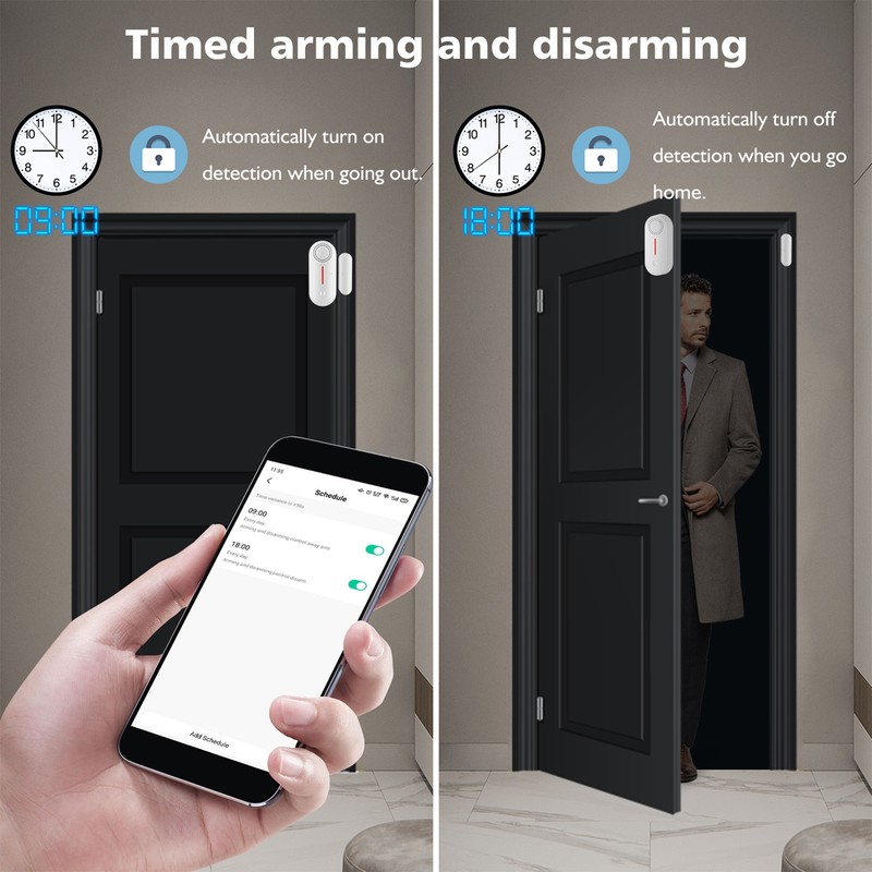 Door Window Alarm Home Security Wireless Magnetic Sensor Antitheft Alarm