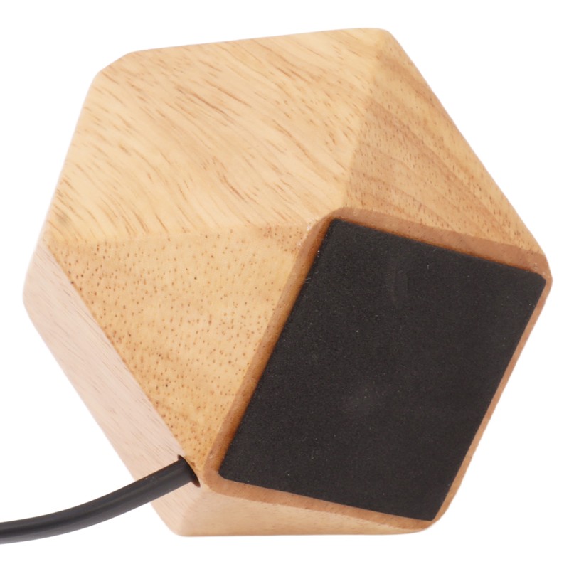 Wooden Diamond Lamp Base E27 Socket Modern Small Wood Table