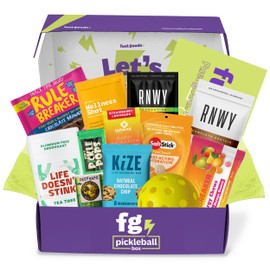 The PickleBox by Fuel Goods - Gift Box for Pickleball Players, Pickleball Gifts Care Package, Assortment of Nutritional Snacks - Pickleball Recovery Essentials for Men & Women - 10-12 Items Per Box