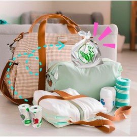 La Cigueña - 180 bolsas biodegradables portátiles para el cuidado e higiene del bebé