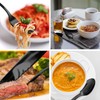 Pleafind 72Pcs Black Silverware Sets for 12 - Dishwasher Safe,