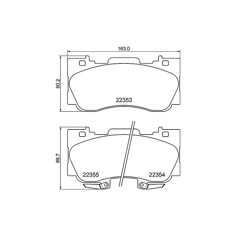 Brembo Balata (LOW-MET) P24227 Ford Mustang 2015-2022