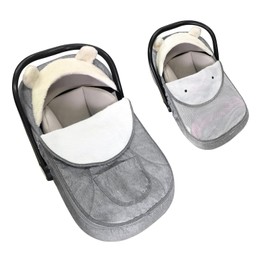 Car Seat Cover for Babies,Winter Baby Car Seat Cover Infant Car Seat Cover for Boys & Girls-Keeps Baby Warm and Cozy,2 in 1Universal Baby Carseat Cover Fit for All Season