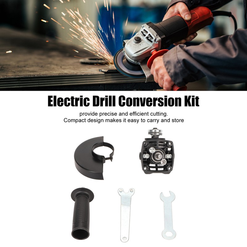 Drill Angle Grinder Adapter Stainless Steel Easy Assembly Safe Stable