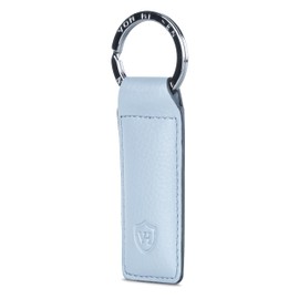 VON HEESEN® Leather Keyring with Gift Box, Key Organiser Lanyard, Key Ring, Key Holder, Gift for Men and Women (Light Blue)