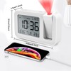 CHEREEKI Projection Alarm Clock, Alarm Clock with Indoor Temperature, 4