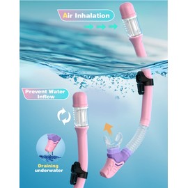 2025 Cute Kitten Kids Snorkel Set,Pastel Colors, Anti-Fog Tempered Glass Snorkeling Gear for Kids Age 6 and up – Ideal for Birthdays or Graduation Celebrations!