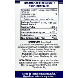 Cpsulas Zanlife Nopal Toronja Crcuma Termognico 90 Piezas