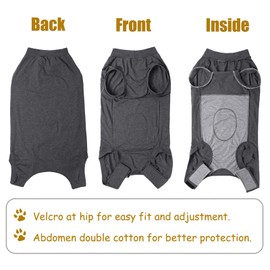 Axcimond Dog Body After Surgery Leak Protection Surgery Body Dog Castration Female Male Medical Pet Shirt Dog Onesie Wound Protection Suits for Dogs with Velcro Fastening Alternatives to Cone and