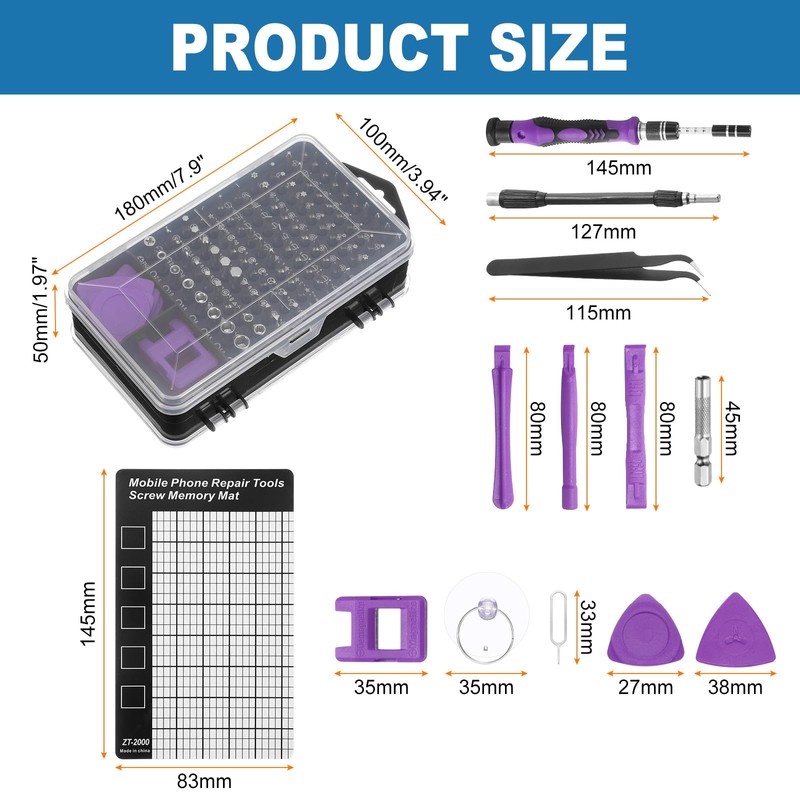 sourcing map 116 in 1 Magnetic Precision Screwdriver Set Electronics