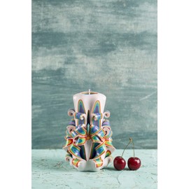 Decorative Candles for Living Room - Hand Carved Rainbow Mothers Day - Boho Decor - EveCandles