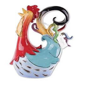 Blue Sky Ceramics Ceramic Teapot Tea Pot Frisco Falsetto Chicken Rooster, Blue