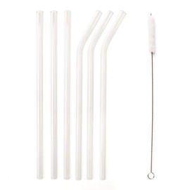 Clear Reusable Glass Straws