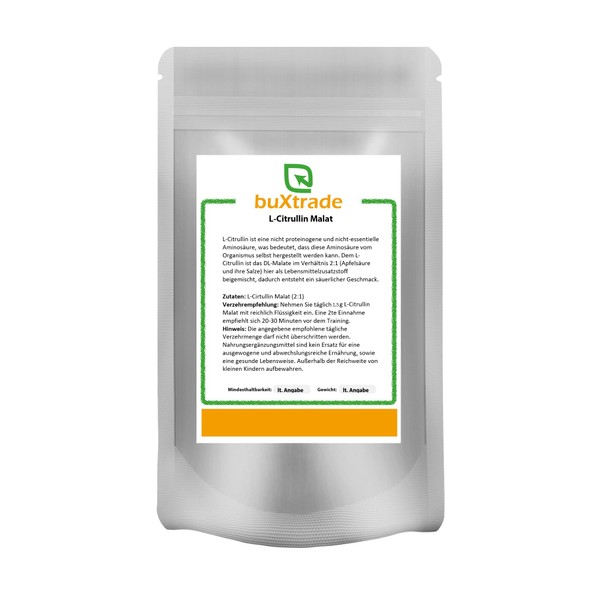 2 x 500 g L-Citrulline Malate Powder, L Citrulline DL-Malate