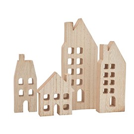 VBS Häuser-Silhouetten mit Fenster, 4er Set