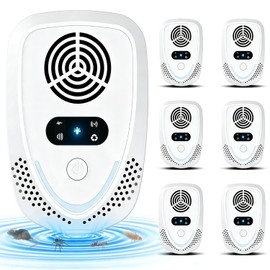 2026 Upgraded Ultrasonic Pest Repeller Indoor Repellent & Mouse Traps for Ant, Roach, Mouse, Bugs, Mosquito, Mice, Spider, Rodent Repellent Ultrasonic Plug in, 4 Mode Switching, 6 Packs