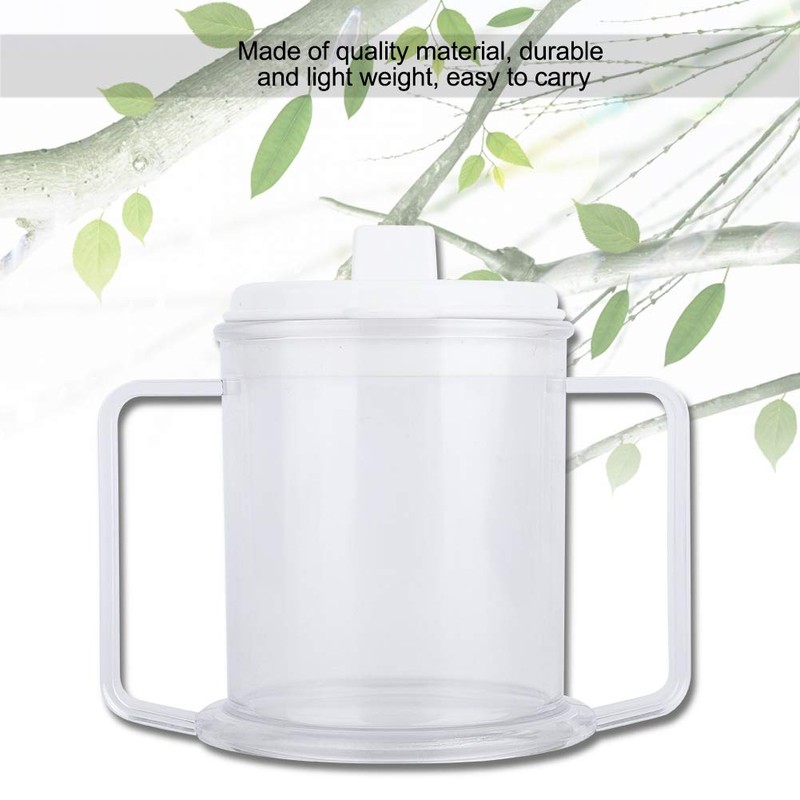 Double Handle Cup with Lid, Lightweight Water Drinking Cup, Leak-proof
