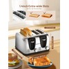 Keenstar Toaster 4 Slice, Bread Toaster with Dual Control Panels
