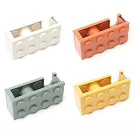 4 Pack Desktop Tape Dispenser Cute 4 Color Tape Dispenser for Gift Wrapping Tape Cutter for Office Home School and Crafts