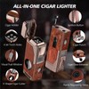 Tesonway Cigar Torch Lighter, 4 Jet Flame Cigar Lighter with