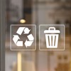YIKIADA 10 Pack Recycle and Trash Clear Stickers 3×3 Inches