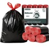 Black Bin Liners 35 L with Drawstring Pack of 50