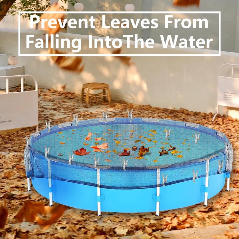 24 Ft Round Above Ground Pool Leaf Net Cover -