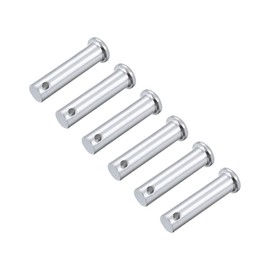sourcing map Single Hole Clevis Pins - 10mm X 40mm Flat Head Zinc-Plating Solid Steel Link Hinge Pin 6Pcs