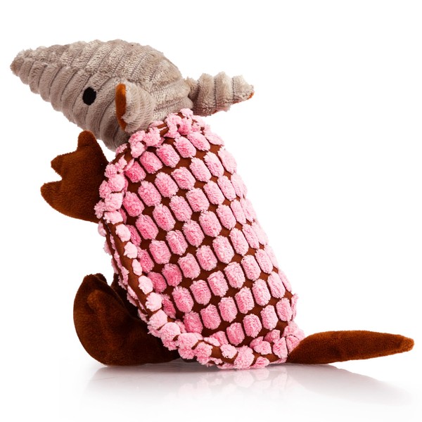 Hollypet Plush Dog Squeaky Toy Stuffed Armadillo Animal Pet Puppy