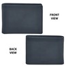 Real Leather Mens Bifold Wallet RFID Blocking Slim Minimalist Front
