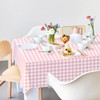 FALIZIFU 2 Pack Pink Gingham Tablecloth 54 × 108 Inch