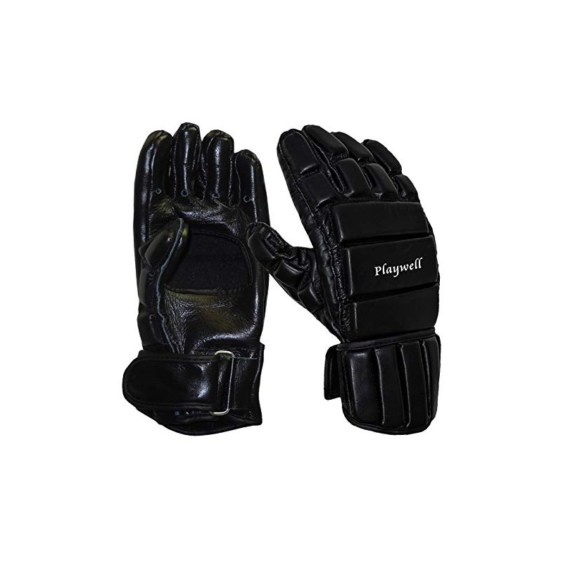 Playwlel Deluxe Full Contact Leather Sparring Gloves for Escrima/Kali Size