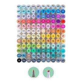Ohuhu Honolulu 120 Colors Dual Tips Alcohol Art Marker Set, Brush & Chisel/Fine Tips, Refillable Ink, Perfect for Artists Adult Coloring - Specification: Brush & Chisel